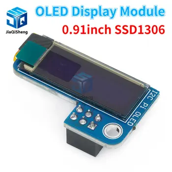 0.91 colių OLED 128x32 I2C IIC SSD1306 Mėlyna OLED Ekranas Modulis RPI Aviečių Pi 1, B+, Pi 2, Pi 3 ir Pi Nulis