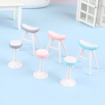 1:12 Micro Kraštovaizdžio Plastikinių Kėdžių Lėlių Kėdės Modeliavimas Maža Sofa-Lova, Kėdė Kėdė Modelis Baldai Žaislai Doll House Dekoro
