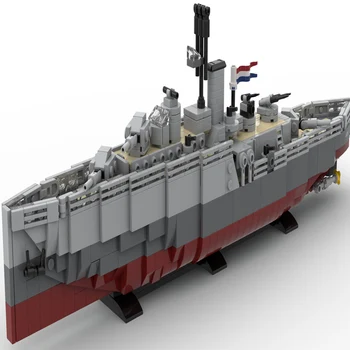 1:200 Miss Flores olandų Gunboat Set SS Modelio Blokai Kūrybos Karinės Armijos Serijos Blokai Žaislai, Vaikų Dovanų