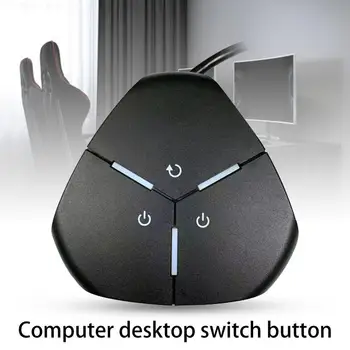 1,6 m Kompiuterio Maitinimo Jungiklis Desktop PC Power On/Paleisti iš naujo Mygtuką, Dual Perdavimo USB Prievadai KOMPIUTERIO Priedai Namų Interneto Kavinės
