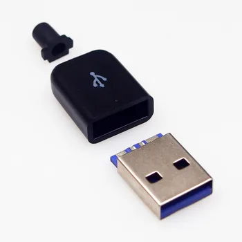 10set/daug Didelis Elektros Srovė 5A USB 2.0 male plug Greito įkrovimo male usb jungtis