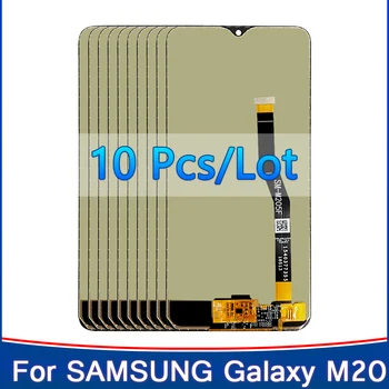 10vnt AAA+ Samsung Galaxy M20 2019 SM-M205 M205F LCD Ekranas Jutiklinis Ekranas skaitmeninis keitiklis Samsung M20 SM-M205 M205FN Ekranas