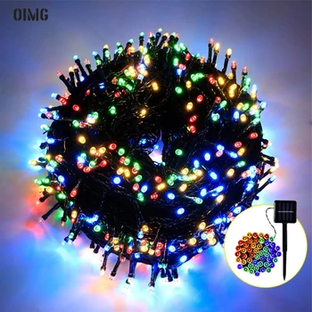 12M-103M Saulės LED String Žibintai Pasakų Girliandą RGB Vandeniui Kalėdų Atostogų Šalis, Sodas, Lauko Kalėdų Medžio Apdaila Lempos