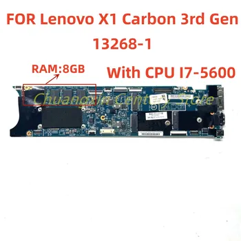 13268-1 Lenovo nešiojamas X1 Anglies 3rd Gen su I7-5600 CPU, RAM 8GB 100% bandomosios siuntos