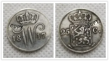 1817-1829 NYDERLANDAI 25 centų MONETOS KOPIJA progines monetas-monetos replika medalis monetų kolekcionieriams
