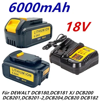 18V 6000mAh Liion Batterie DCB180 Akku Für DEWALT DCB180,DCB181 XJ DCB200,DCB201,DCB201-2,DCB204,DCB20 DCB182