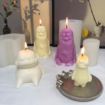 1PC 3D Silikono Žvakių Liejimo Molio Monstras Žvakė Formų skirti 