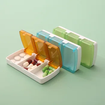 1PC Uždarųjų 3 Tinklų Medicina Lauke Nešiojamų Sveikatos Priežiūros Saugojimo Dėžutę plastikinę Dėžutę, Nešiojamų Kelionių Tablečių Dėžutė