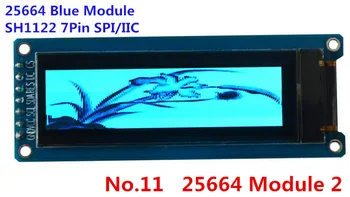 2.08 colių 31PIN Balta mėlyna OLED Ekranu SH1122 valdytojas 256*64 rezoliucija 3/4-Vielos SPI I2C Lizdo jungtis