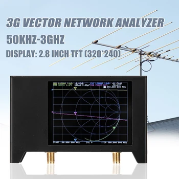 2.8 Colių Ekranas, 3G Vektoriaus Tinklo Analizatorius S-A-A-2 NanoVNA V2 Antenos Analizatorius Trumpųjų HF VHF UHF su Ketaus Korpusas