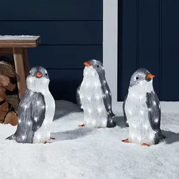 2022 Šviesą Pingvinas Kalėdinė Dekoracija Akrilas 50 LED Lempa, Statoma Kalėdų Dekoro Kalėdų, Naujųjų Metų Sodo Puošmena Šviesos