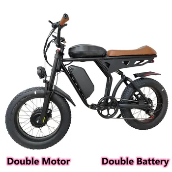 2023 Dvigubo Variklio 55km/h Elektros Dirt Bike 2000W Retro Elektrinis Motociklas Dual Baterija Hidraulinių Stabdžių Suaugusiems