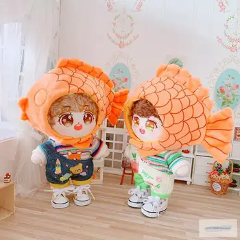 20cm Lėlės Pliušinis Lėlės Drabužių, Gražių pečių, džinsai, marškiniai, kostiumas Kimštiniai Žaislai, Lėlės Priedai Korėja Kpop EXO Idol Lėlės