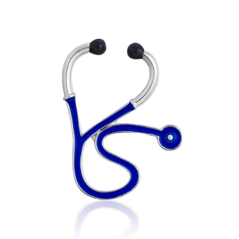 20pcs Stetoskopas Atvartas Smeigtukai Gydytojai, Slaugytojai Sagės Mėlyna Emalį Pin Slaugos Studijas Medicinos Asistento Dovanos Urmu