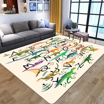 3D animaciją dinozaurų kilimėliai ir kilimai namų svetainė, miegamasis vaikams žaisti žaidimo minkštos grindų kilimėliai salonas Dekoro anti-slip plotas kilimas