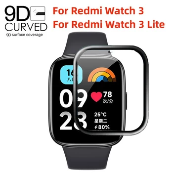 3D Lenktas Grūdintas Stiklas Redmi Žiūrėti 3 Lite Smartwatch Ekrano apsaugos Redmi Žiūrėti 2/2 Lite 3/3Lite Apsauginės Plėvelės