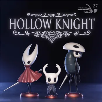 3pcs Tuščiaviduriai Knight Anime Figura Žaidimas Žaislai Riteris Hornet Veiksmų Skaičiai PVC Modelį, Kolekcines, Ornamentas Lėlės Dovanos Brinquedos