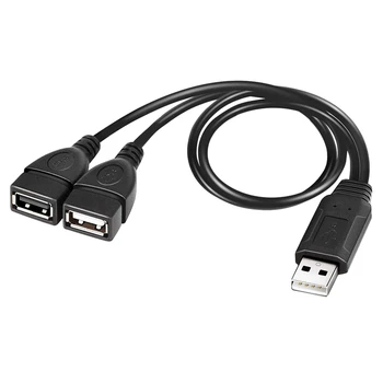 3X USB Splitter Cable, USB 2.0 A Male Į USB Dual Moterų Jack Y Splitter Įkroviklio Kabelį