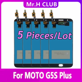 5 vnt LCD Motorola Moto G5S Plius XT1802 Xt1803 XT1805 Xt1086 Ekranas Jutiklinis Ekranas skaitmeninis keitiklis Asamblėjos Pakeisti Remontas