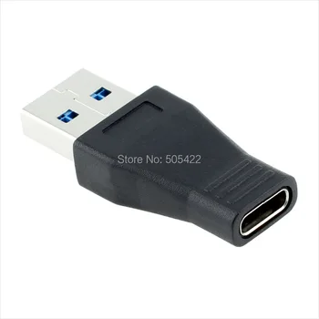500pcs/daug C Tipo USB 3.1 Moterų 3,0 Type A Male Jungtis Adapteris Greito Įkrovimo Duomenų Aukštos Kokybės