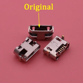 50pcs Micro USB 5pin DIP2 mini Jungtis, Mobilus Įkrovimo uosto HUAWEI HONOR Žaisti laisvai Y5