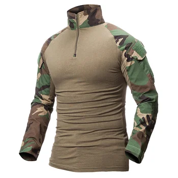 9 Spalvų Lauko Žvejybos Sporto, T-marškinėliai Vyrams, ilgomis Rankovėmis Medžioklės Taktinis karo Armijos Marškinėliai Vienodas Pėsčiųjų Orui Aprangos