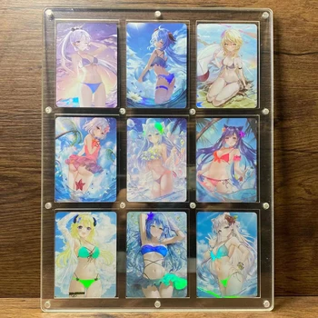 9Pcs Anime Merginos Flash Kortelių Rinkimo Korteles ACG Kawaii maudymosi Kostiumėliai, Mergina Klasikinis Anime Žaidimas Dovanų Žaislai