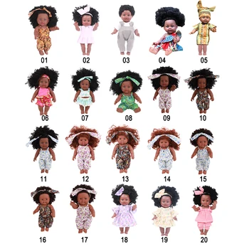Afrikos Amerikos Atgimsta Lėlės, Imitavimo Black Pilnas Emalio Baby Doll Mergina Žaislai Tikroviška Žaisti Lėlės Įdomus Vaikams, Žaislas Vaikams Dovanos