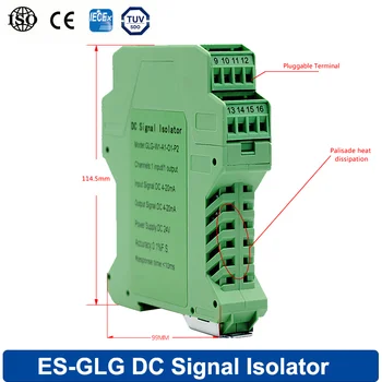 Analoginis DC Signalo Išskyrimas Siųstuvas Multi-input, Multi-output 0-10V 4-20 ma 0-5V Signalas Izoliatorius Srovė Jutiklis