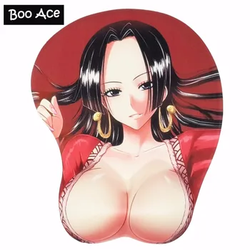 Anime Boa Hankokku 3D Minkštas Didelis Krūties Žaidimų Pelės kilimėlis su Riešo Poilsio L26cm*W21cm*H3.2cm