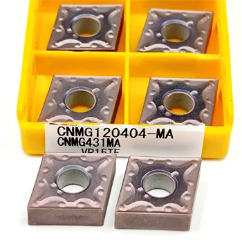 Apdorojimas Metalo Tekinimo Įrankis CNMG120404-MA VP15TF UE6020 US735 Originalus Išorės Tekinimo Karbido Ašmenys Pjovimo Įdėklai Staklės