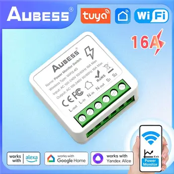 Aubess Wifi 16A MINI Smart Switch Supporte APP Kontrolės Laikmatis Belaidžio tinklo Jungiklis Automatikos Suderinama Su Alexa 