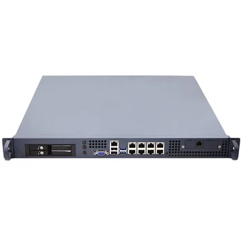 Aukštos klasės 1U rack tinklo serverio 8Gbe firewall, Lan server Xeon 