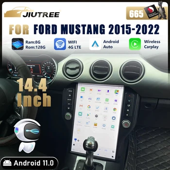 Automobilio Radijas 128G 14.4 colių Ford Mustang 2015 2016 2017-2022 Android 11 jutiklinis Ekranas GPS Galvos Vienetas Multimedia Player Auto Radijas
