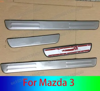 Automobilių Aksesuarai Mazda 3 2007-2015 Aukštos kokybės Nerūdijančio Plieno Slenkstis Guard Plokštė Sveiki Pedalo Anti-scratch Apsauga