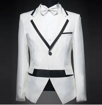 Baltųjų Vyrų Kostiumai Custome Homme fFashion Tuxedos Aukštos Kokybės Terno Slim Fit 