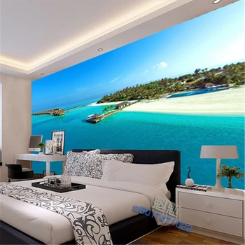 beibehang Continental Viduržemio jūros papel de parede 3d tapetų Maldyvai foto tapetai roll TV foną 3d sienų tapetai