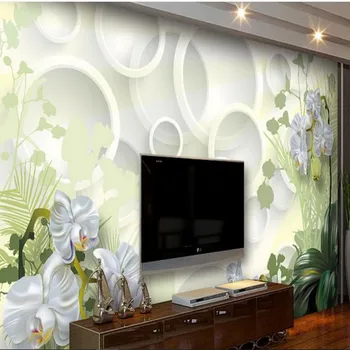 beibehang didelis freskomis Clivia gėlės 3D fone sienos, gyvenamasis kambarys sofos fono sienos neaustinės medžiagos aplinkos tapetai