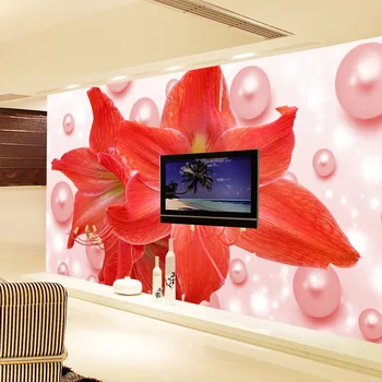 beibehang Užsakymą didelės freskos 3D vientiso sienelių audinys vestuvių kambaryje mergina, miegamojo romantiškas romantiška foną gėlės