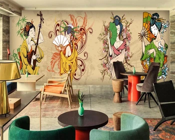 beibehang Užsakymą mados asmenybės 3d tapetai Japonų restoranas dažymo įrankiai fone de papel parede tėtis peint