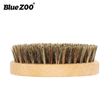 Bluezoo Ovalo formos medžio, barzda šepetėliu, Skutimosi Šepetėlis Nešiojamų Kirpykla Gamtos Barzda Teptuku Veido Valymas Ūsai Įrankiai vyrai priežiūra