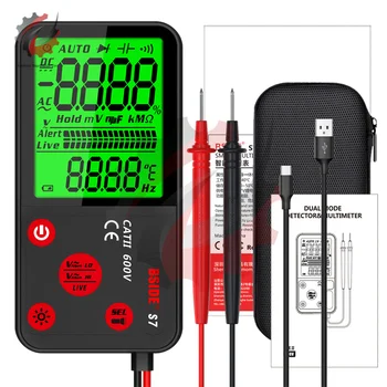 BSIDE Skaitmeninis Multimetras Smart Automatinė Multitester USB Įkrovimo Elektrikas universalus Testeris Voltmeter Įtampos Detektorius Matuoklis