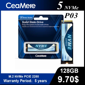 CeaMere M. 2 NVMe pcie Standžiojo Disko 5VNT P03 120GB 256 GB 512 GB 1 TB SSD 2TB kietąjį Diską M2 ssd m.2 VSD Vidaus Nešiojamas Darbalaukio MSI