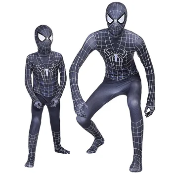 Cosplay Kostiumas Super Herojus Žmogus-Voras Peter Parker Cosplay Jumpsuit Halloween Kostiumai Vaikams, Suaugusiems