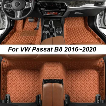 Custom Prabangių Grindų Kilimėliai VW Passat, B8 2016~2020 JOKIŲ Raukšlių Automobilių Aksesuarai Kilimėliai, Interjeras atsarginės Dalys, Pilnas Komplektas