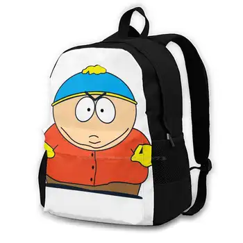 Didelės Talpos Mados Nešiojamojo Kompiuterio Kuprinė, Kelioniniai Krepšiai, Cartman Geltona Mėlyna Piktas Ratas Cartoon Animacinis