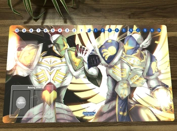 Digimon Dvikova Playmat Seraphimon Prekybos Kortų Žaidimas, Mat DTCG CCG Pelės Kilimėlis Stalas Trinkelėmis TCG Žaidimų Žaisti Kilimėlis Su Kortele Zonų Nemokamai Krepšys
