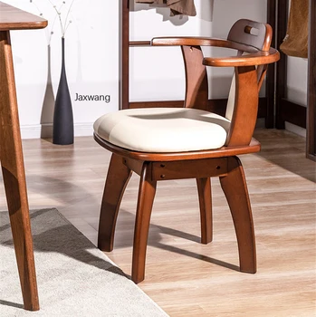 Dizaino Valgomojo Kėdės Fotelis Virtuvės Baldai Rotatating Fotelis Medienos Kompiuterio Kėdė Namų Paprasta Atlošas Šiaurės Valgomojo Kėdės