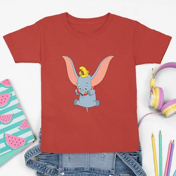 Dumbo Animacinių filmų Spausdinimo Disney Vaikų marškinėliai Mados Vasaros Naujus Produktus Dropship Patogus Atsitiktinis Unisex T Marškinėliai Vaikams Viršų