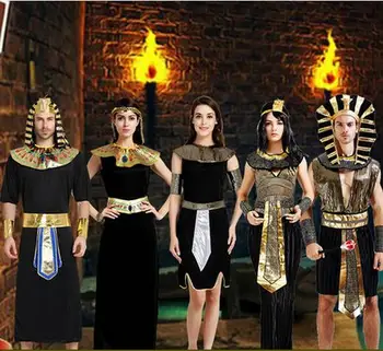Egiptas cosplay Suaugusiųjų Halloween kostiumai Egipto Faraono kostiumas Mėgėjams suknelė Arabija drabužių Romos kariai Drabužius graikų suknelė